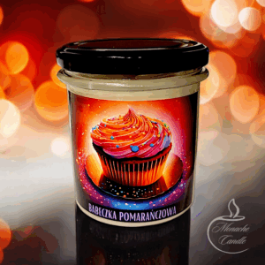 Świeca sojowa w słoiku "Babeczka pomarańczowa"
