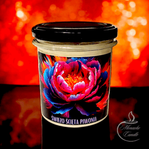 Świeca sojowa w słoiku "Świeżo ścięta piwonia"