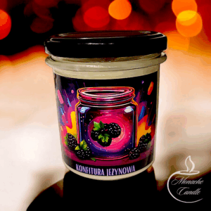 Świeca sojowa w słoiku "Konfitura jeżynowa"