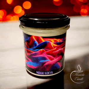 Świeca sojowa w słoiku "Miękki kocyk"