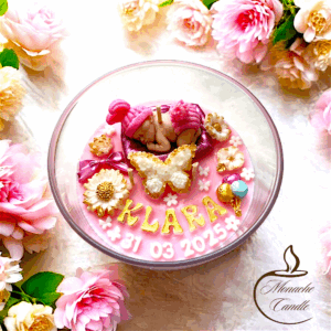 Świeca sojowa w szkle -chrzciny / roczek dziecka