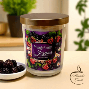 Świeca sojowa w szkle „Konfitura jeżynowa”
