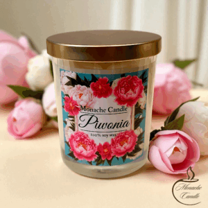 Świeca sojowa w szkle „Piwonia”