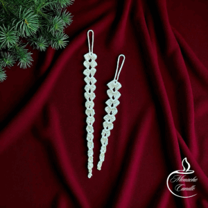 Ręcznie robiona ozdoba choinkowa – sopel krótki