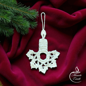 Ręcznie robiona ozdoba choinkowa - świeczka