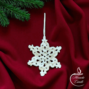 Ręcznie robiona śnieżynka na choinkę – 1C